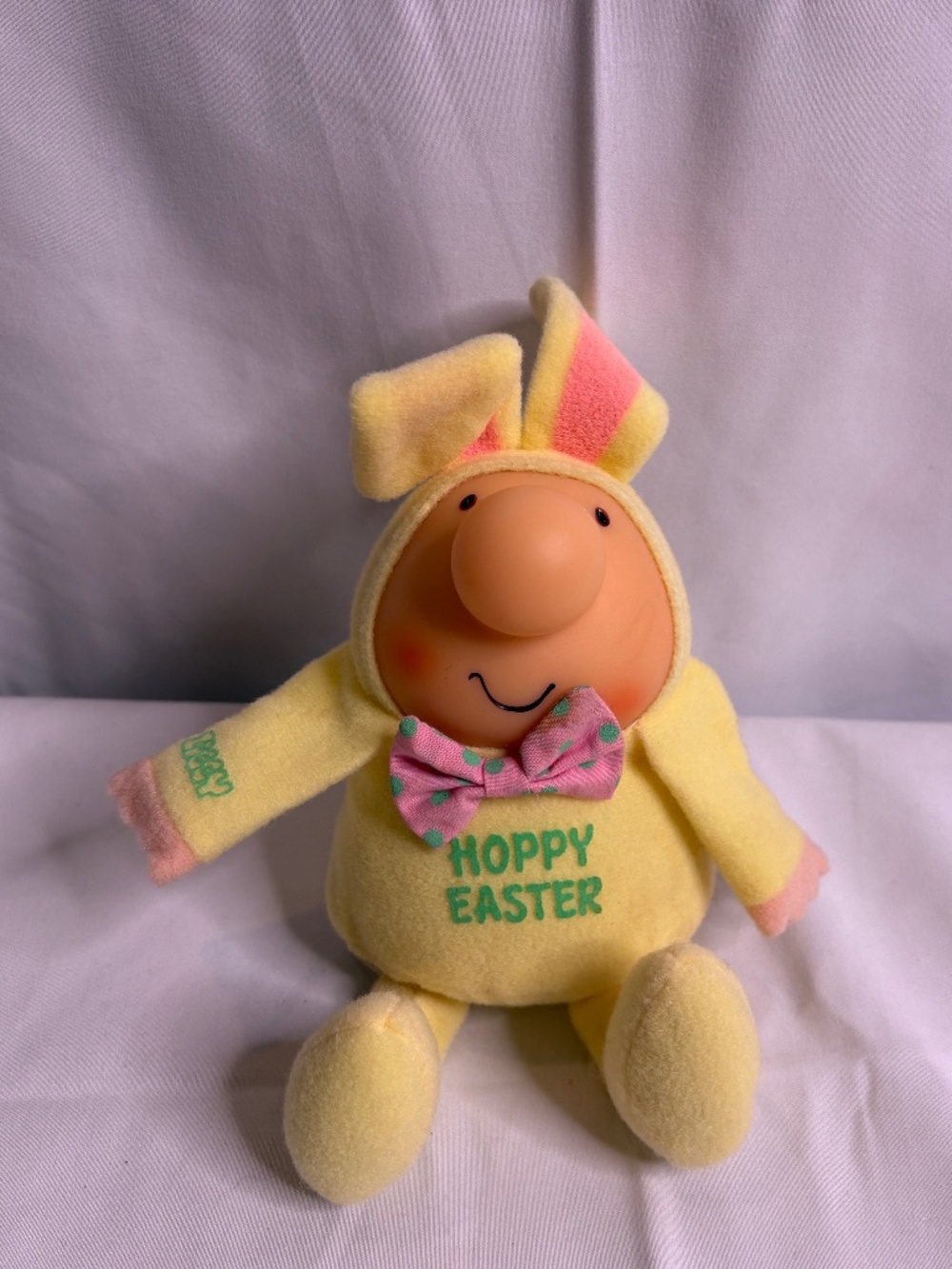 Vtg Ziggy Hoppy Easter Plush Bunny Stuffed Toy American Greetings w/Bow Tie 1985